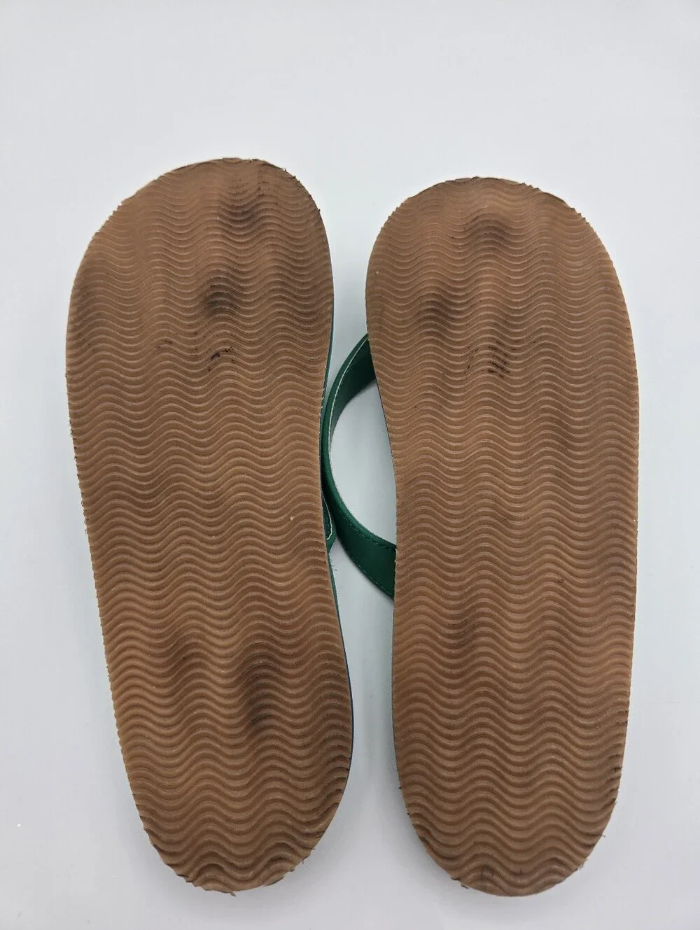 Hanna Andersson Boys Flip Flops Sandals Size Youth 3 Green Blue Car Print